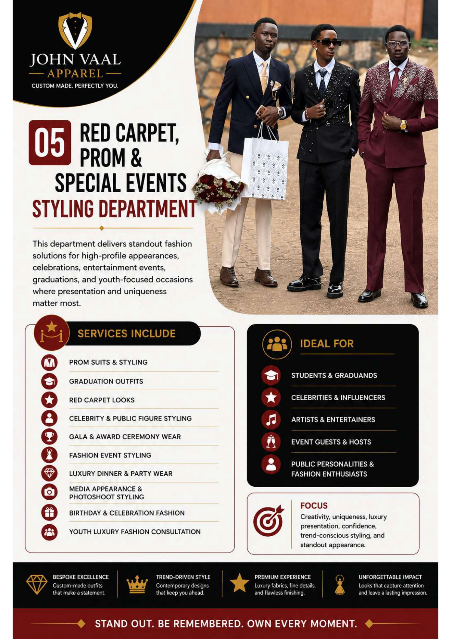 Red Carpet, Prom & Special Events Styling profile page
